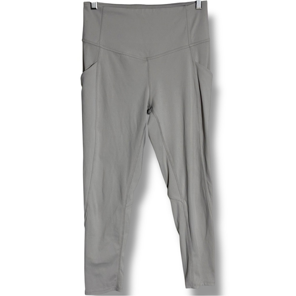 Danskin Women's Beige High Waisted Side Pocket Ankle Length Active Leggings - Picture 13 of 14